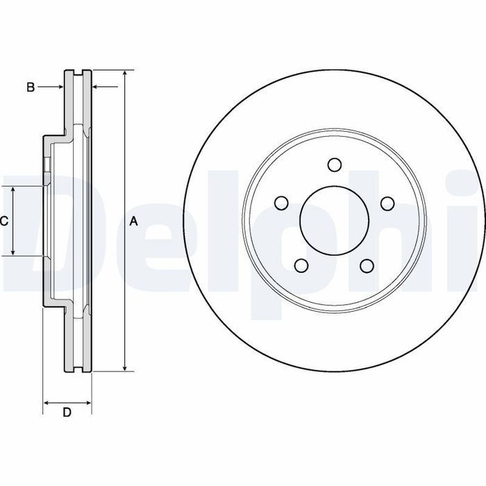 Kpl. Scheibenbremsen vorne L/R (303mmx26mm) passt zu: FORD MAVERICK; FORD USA...