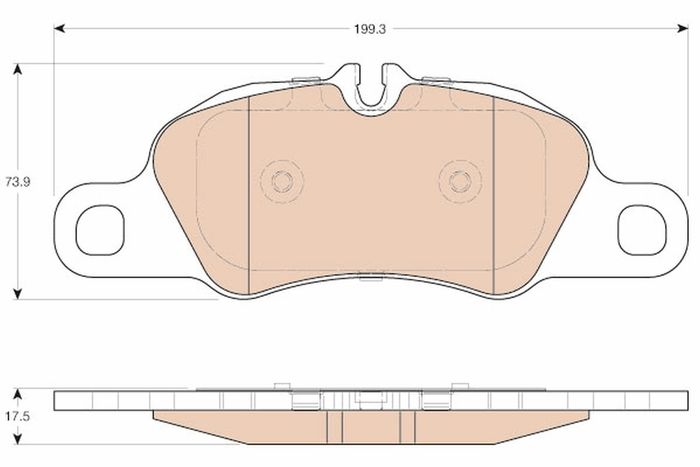 Bremsbelagsatz vorne , passt zu: PORSCHE 718 CAYMAN, 911, 911 TARGA, BOXSTER,...