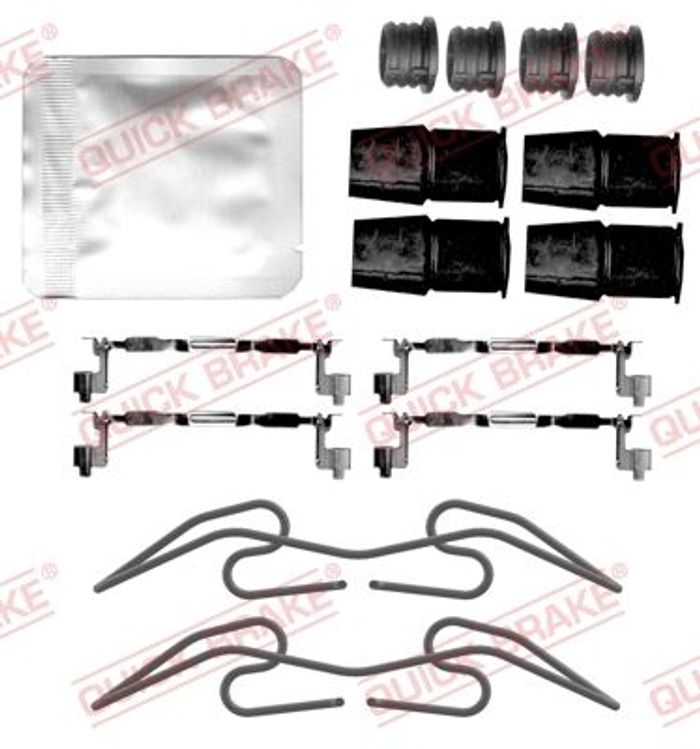 Montagesatz des Bremsklotzes hinten passt zu: AUDI A3, A3 ALLSTREET, A5, Q3;...