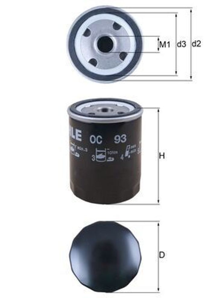 Ölfilter passt zu: BUICK REGAL, SKYLARK; CADILLAC CIMARRON, ESCALADE, FLEETWO...