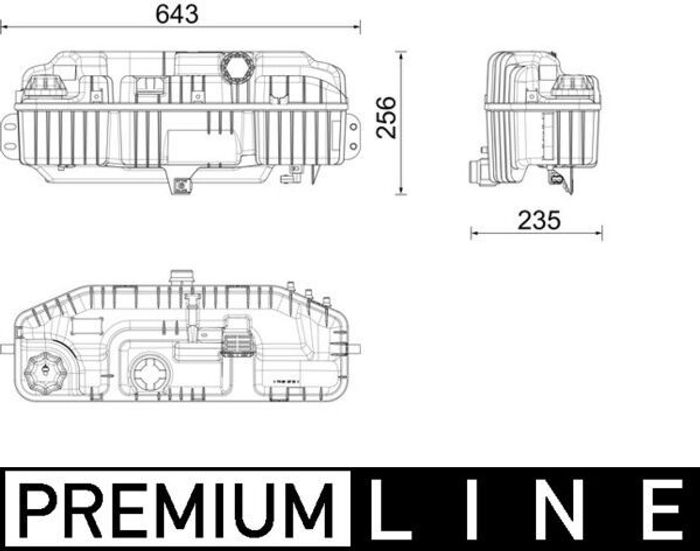 Kühlmittelausgleichsbehälter passt zu: MERCEDES ACTROS MP4 / MP5, AROCS 471.9...