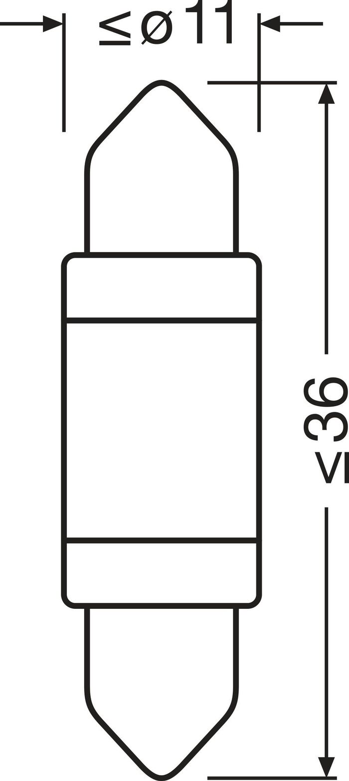 LED Glühbirne (Blister 1Stück) LED 12V 0,5W SV8,5-8 keine Zertifizierung der...