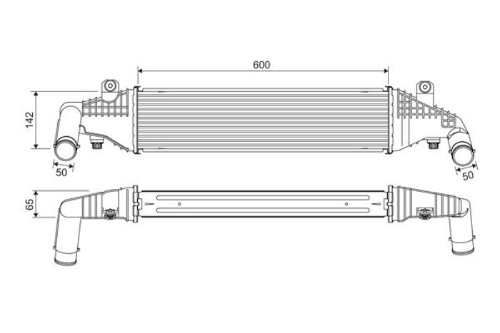Ansaugluftkühler passt zu: FORD FOCUS C-MAX; MAZDA 3 1.6D/2.0D 10.03-12.09