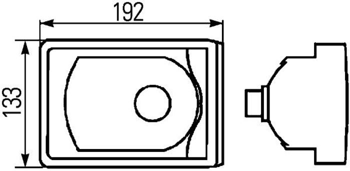 Lampe hinten L/R (P21/5W, 12/24V, rot, mit Bremsleuchte, standlicht, ohne Glü...