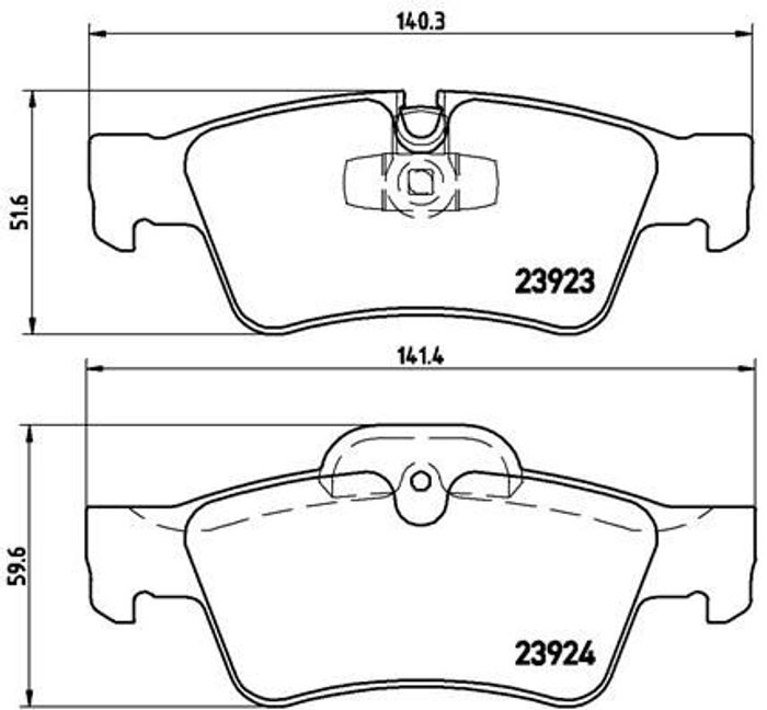 Bremsbelagsatz hinten , passt zu: MERCEDES G (W463), GL (X164), M (W164), R (...
