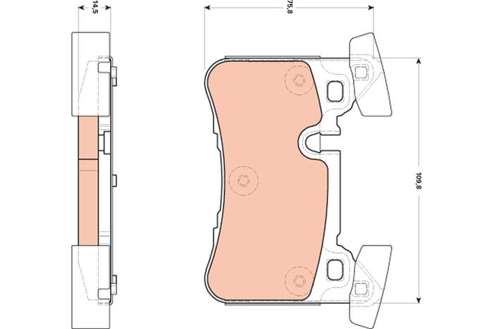 Bremsbelagsatz hinten , passt zu: MERCEDES C (C204), C (W204), C T-MODEL (S20...