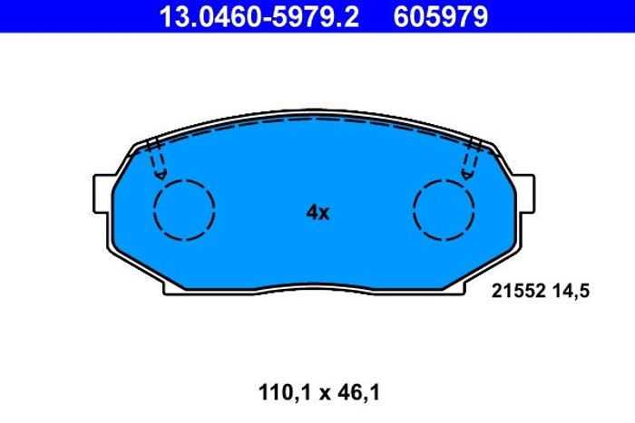 Bremsbelagsatz vorne , passt zu: GEO STORM; MAZDA MX-5 I 1.6 01.89-01.94