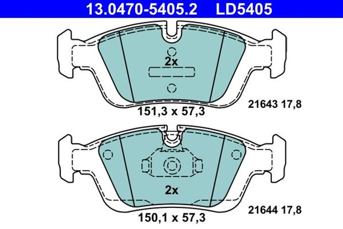 Bremsbelag Keramik vorne , passt zu: BMW 3 (E36), 3 (E46), Z3 (E36), Z4 (E85)...