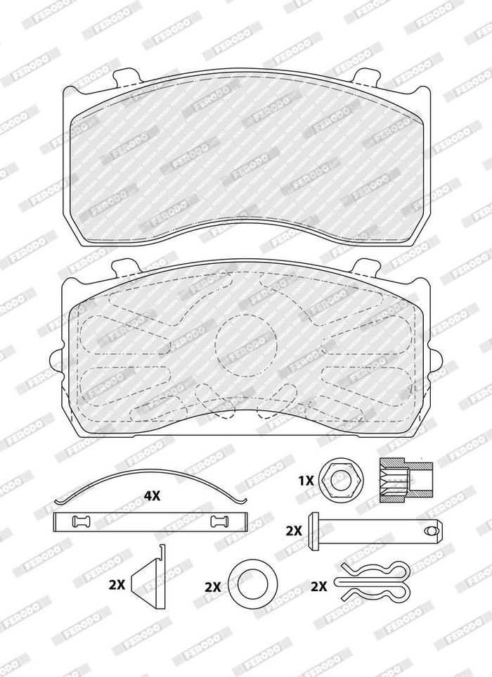 Bremsbelagsatz hinten/vorne KB SB/SN5 passt zu: MAN L2000, TGL I, TGL II, TGS...