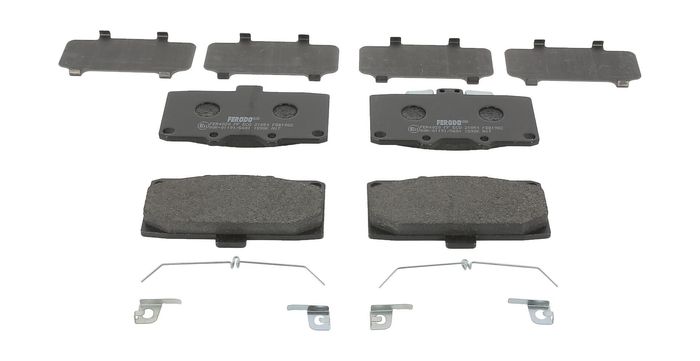Bremsbelagsatz vorne (mit Schloss), passt zu: NISSAN SKYLINE; SUBARU IMPREZA...