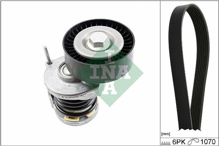 Satz der Rippenriemen (mit Spanner) passt zu: AUDI A1, A3, Q3, TT; SEAT ALHAM...