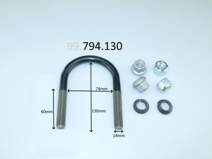 Federbügel 130mm M14 passt zu: MERCEDES SPRINTER 2-T (B901, B902), SPRINTER 3...