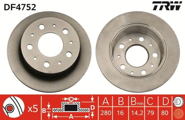 Bremsscheibe hinten L/R passt zu: CITROEN JUMPER III; FIAT DUCATO; PEUGEOT BO...