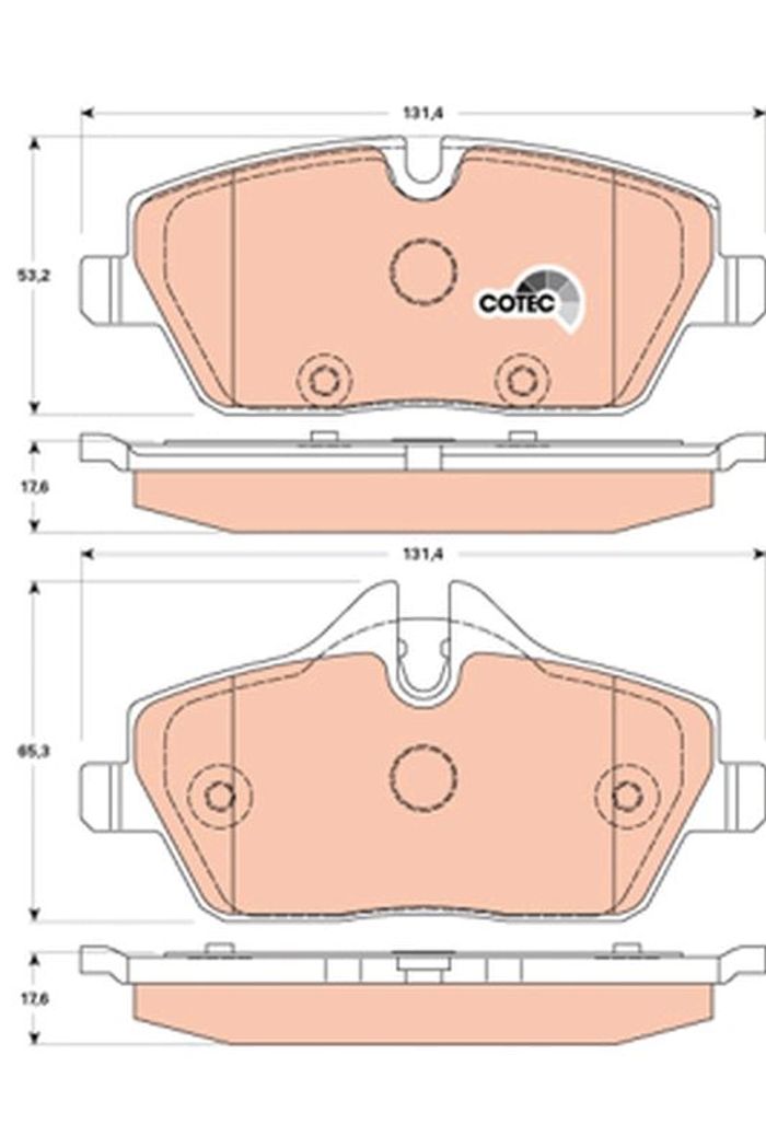 Bremsbelagsatz vorne , passt zu: BMW 1 (E81), 1 (E82), 1 (E87), 1 (E88), 2 (F...