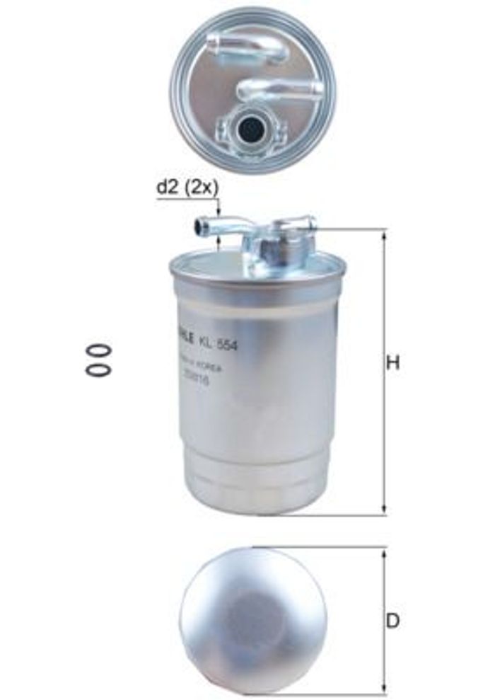 Kraftstofffilter passt zu: AUDI A4 B7, A6 C6; VW GOLF IV 1.9D/2.0D 10.97-08.11