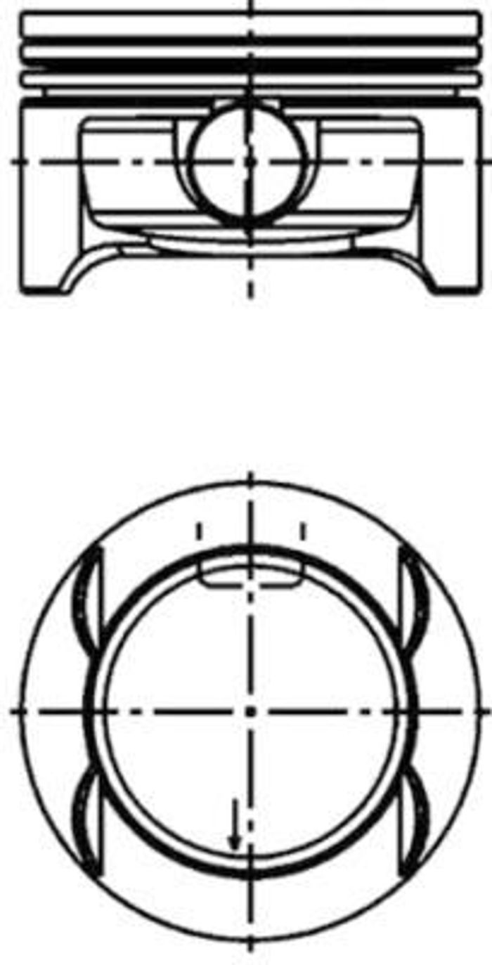 Kolben 73,4 (STD) passt zu: OPEL AGILA A, CORSA C, CORSA D 1.0 06.03-12.10