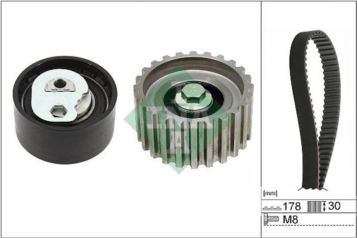 Ventilsteuerung Satz (Riemen + Rolle) passt zu: IVECO DAILY III, DAILY IV, DA...