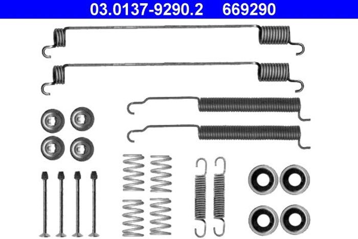 Montagesatz der Bremsbacken passt zu: NISSAN NAVARA, PATHFINDER II, PICK UP 2...