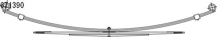 Tragfeder hinten (x650) passt zu: CITROEN C25; FIAT DUCATO; PEUGEOT J5 1.8-2....