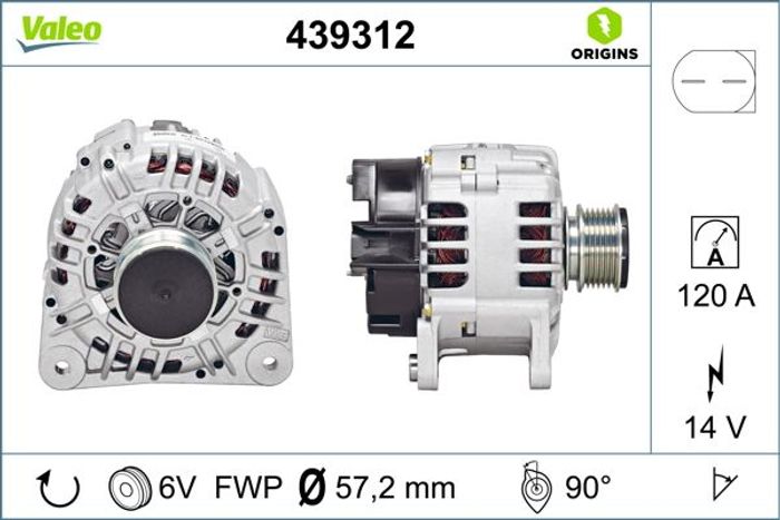 Alternator (14V, 120A, (en) new with a deposit) passt zu: AUDI A2, A3, A4 B5,...