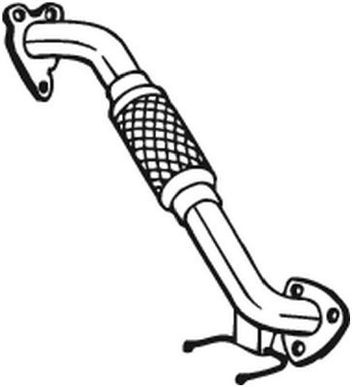 Auspuffrohr vorne (elastisch, länge:650mm) passt zu: FORD GALAXY I, GALAXY MK...