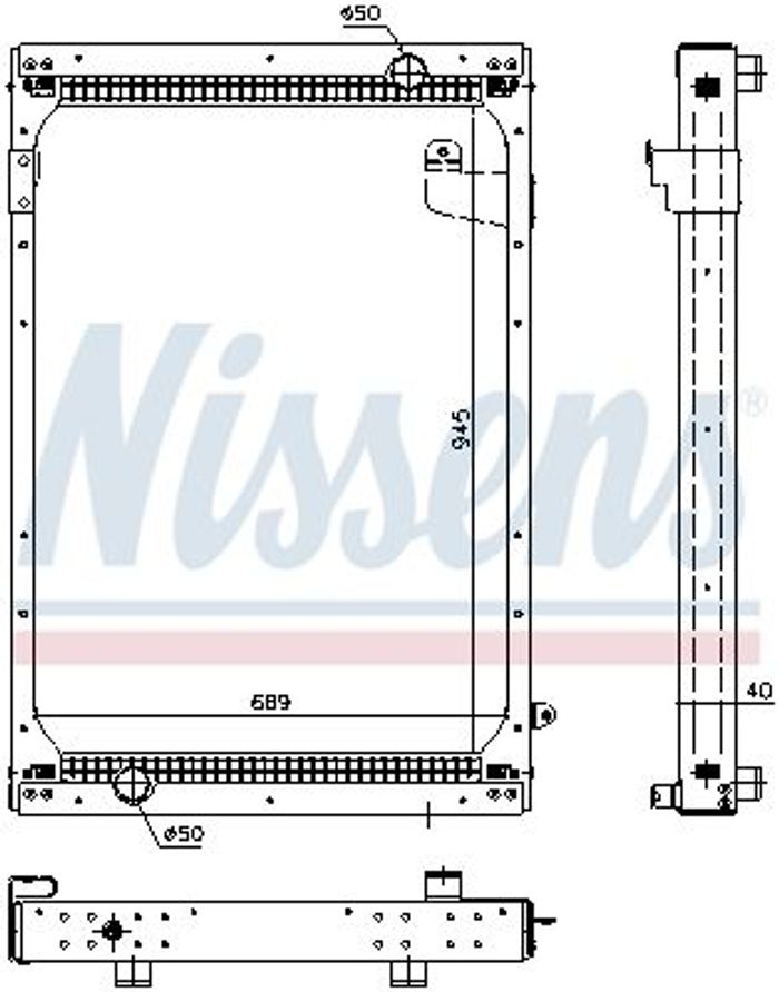 Kühler Motor ((en) with frame) passt zu: MAN ÜL D2866LUH20-D2866LUH51 09.96