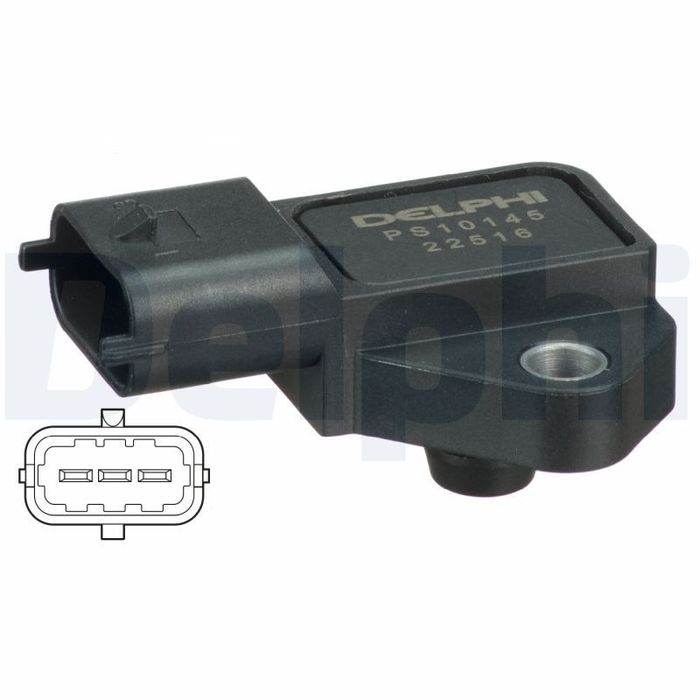 Drucksensor im Ansaugkrümmer (3 pin) passt zu: HONDA CIVIC VII; OPEL ASTRA G,...