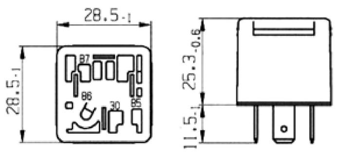 Universalrelais (24V, 20A, verbindungsanzahl: 4, verbindend)
