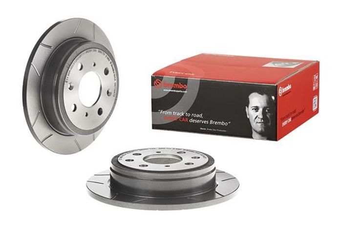 Bremsscheibe, BREMBO Max, 1Stück, geschlitzt, hinten ; L/R, außendurchmesser...