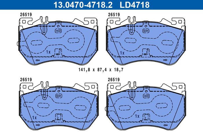 Bremsbelag Keramik vorne , passt zu: MERCEDES C (W206), C ALL-TERRAIN (S206),...