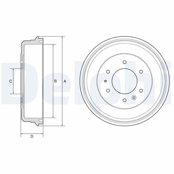 Bremstrommel hinten passt zu: FORD RANGER; MAZDA B-SERIE, BT-50 1.8-3.2D 06.99
