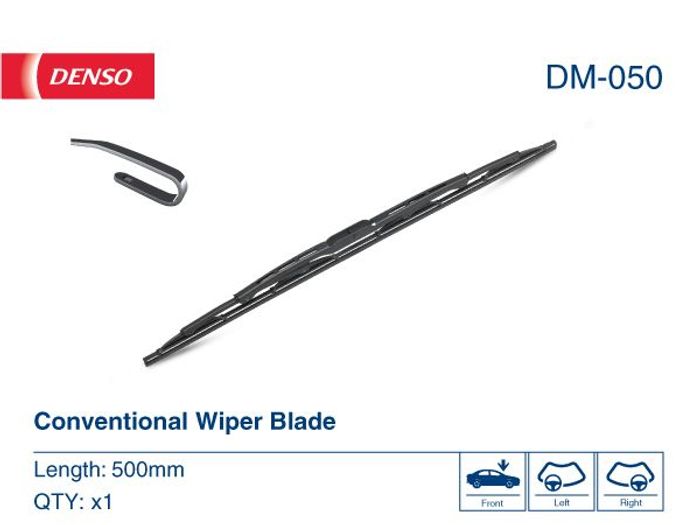 Wischerblatt Bügelwischer vorne mit Spoiler (1Stück) DM 500mm passt zu: DAF 4...