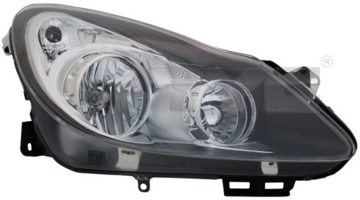 Scheinwerfer R (H1/H7, elektrisch, ohne motor, einsatzfarbe: schwarz) passt z...