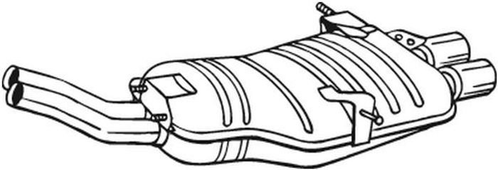 Schalldämpfer des Auspuffsystems hinten passt zu: BMW 3 (E46) 2.2/2.5 01.00-0...