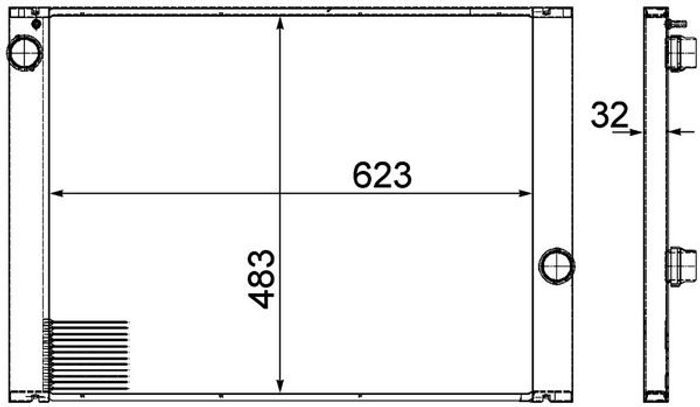 Kühler Motor (mit mechanischer getriebe) passt zu: BMW 5 (E39), 5 (E60), 5 (E...