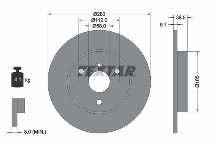 Bremsscheibe vorne L/R passt zu: SMART CABRIO, CITY-COUPE, CROSSBLADE, FORTWO...