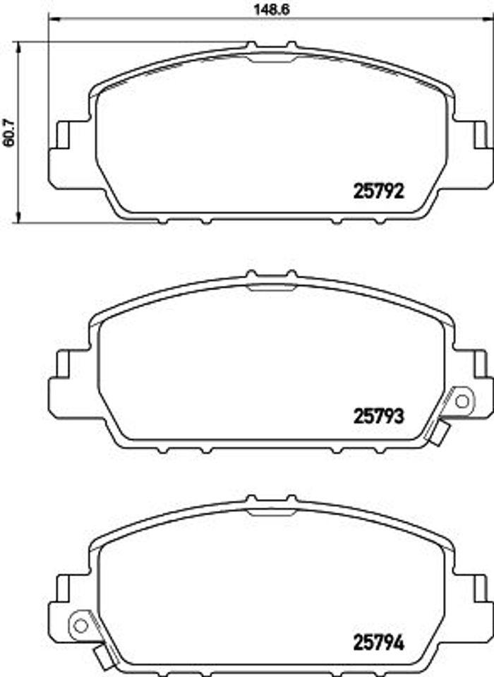 Bremsbelagsatz vorne , passt zu: HONDA ACCORD IX, ACCORD VIII, HR-V 1.5-3.5 0...