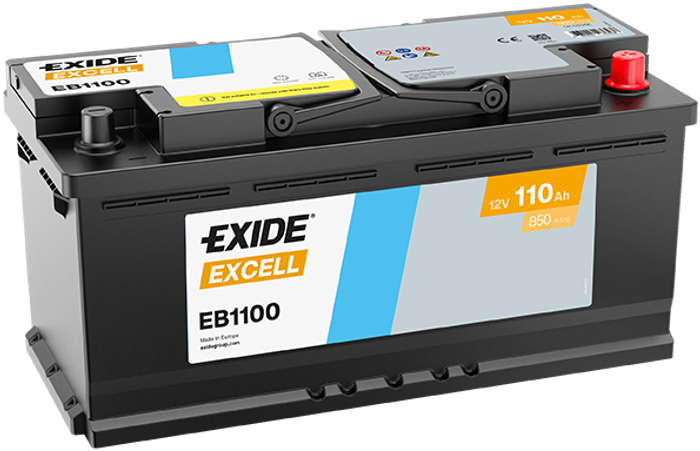 Batterie EXIDE 12V 110Ah/850A (EN) EXCELL (P+ standardpol) 392x175x190 B13 -...
