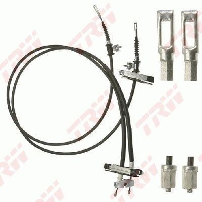 Handbremsseil hinten L/R (1770mm/1590mm, bremsen: Scheiben-) passt zu: FORD F...