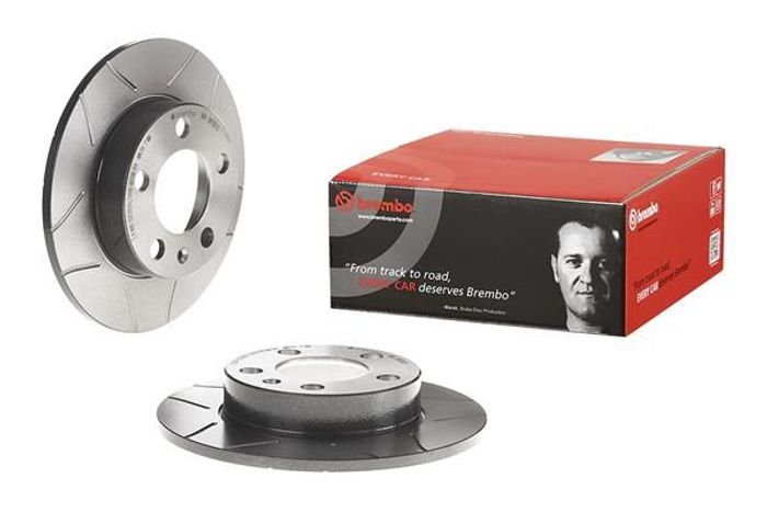 Bremsscheibe, BREMBO Max, 1Stück, geschlitzt, hinten ; L/R, außendurchmesser...