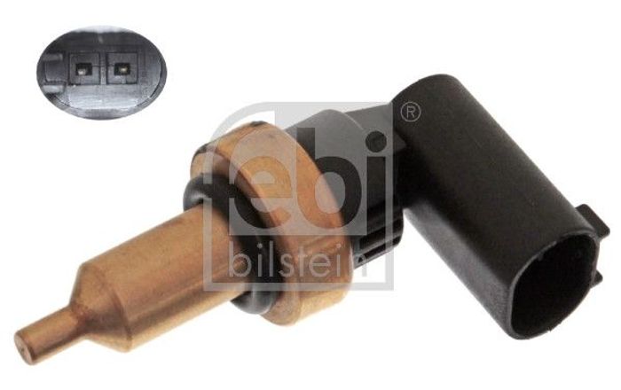 Kühlmitteltemperatur -Sensor (anzahl der Pins: 2, schwarz) passt zu: MERCEDES...
