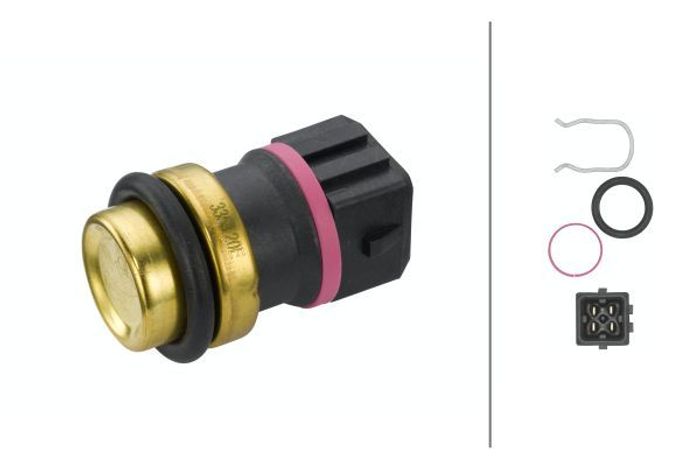 Kühlmitteltemperatur -Sensor (anzahl der Pins: 4, schwarz) passt zu: MERCEDES...