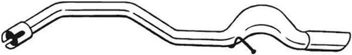 Auspuffrohr hinten passt zu: MERCEDES A (W169) 2.0D 09.04-06.12