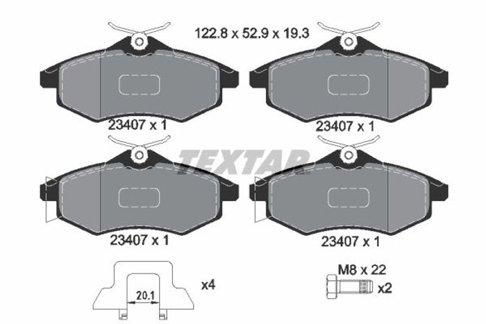 Bremsbelagsatz vorne , passt zu: CITROEN C2, C2 ENTERPRISE, C3 I 1.1-1.4LPG 0...