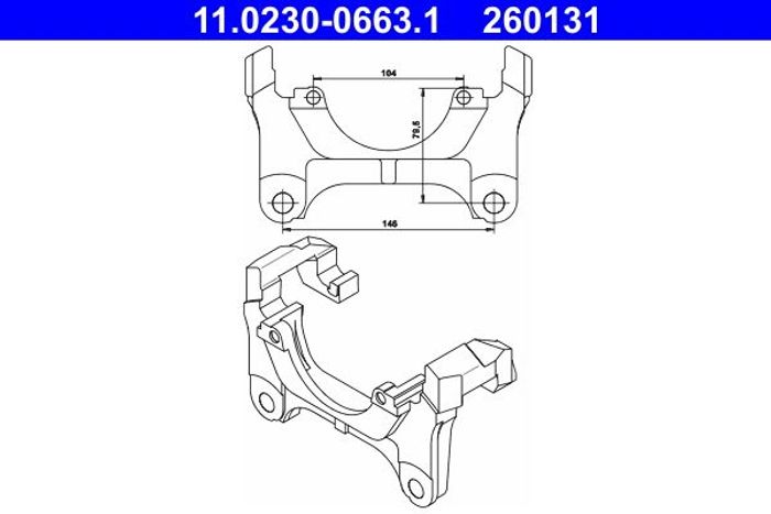 Halter, Bremssattel