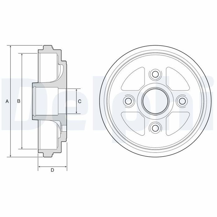 Bremstrommel hinten passt zu: SUZUKI ALTO VI, IGNIS I 1.1/1.3 10.00-12.08