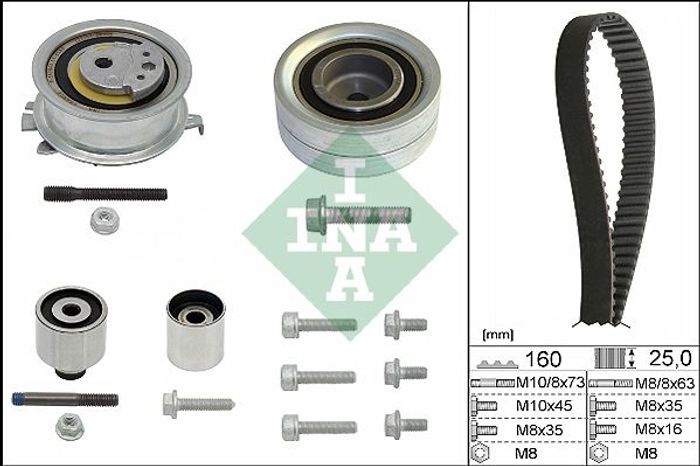 Ventilsteuerung Satz (Riemen + Rolle) passt zu: AUDI A1, A3, A4 ALLROAD B8, A...