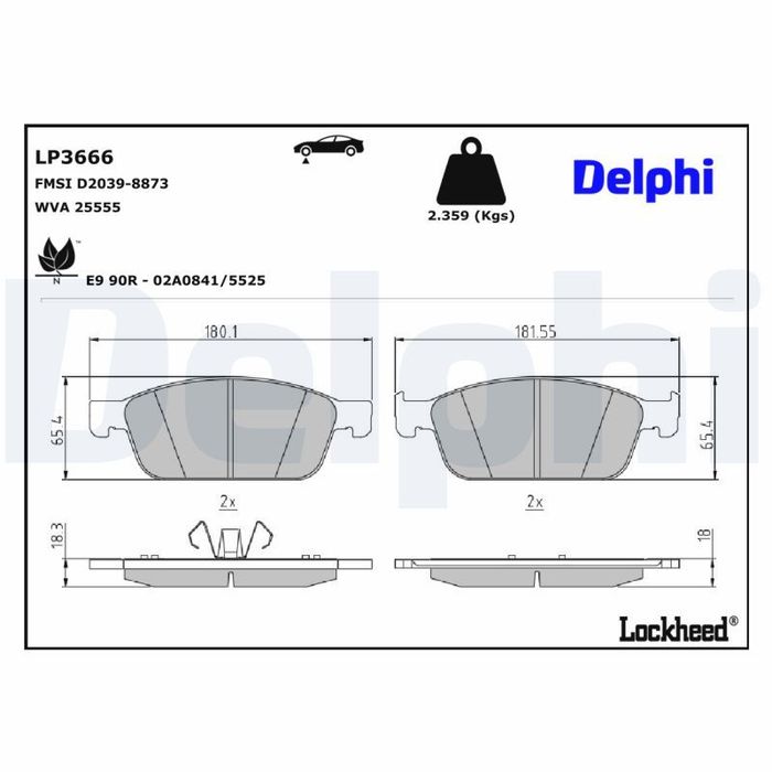 Bremsbelagsatz vorne , passt zu: FORD FOCUS III, KUGA II, TOURNEO CONNECT V40...