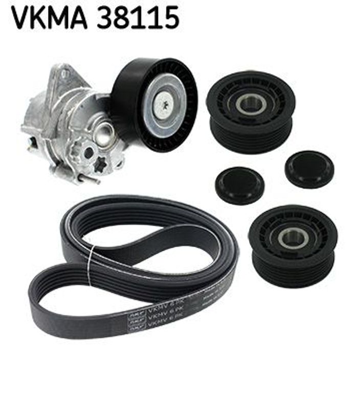 Satz der Rippenriemen (mit Rollen) passt zu: MERCEDES C (CL203), C (W203), C...