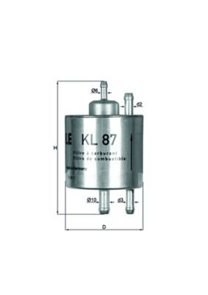 Kraftstofffilter passt zu: MERCEDES A (W168), VANEO (414) 1.4-2.1 07.97-07.05